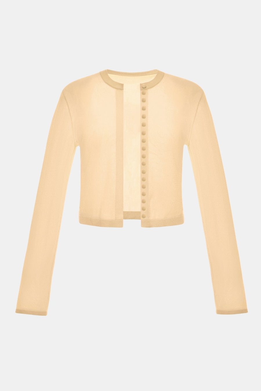 Camel Button-Up Crop Cardigan