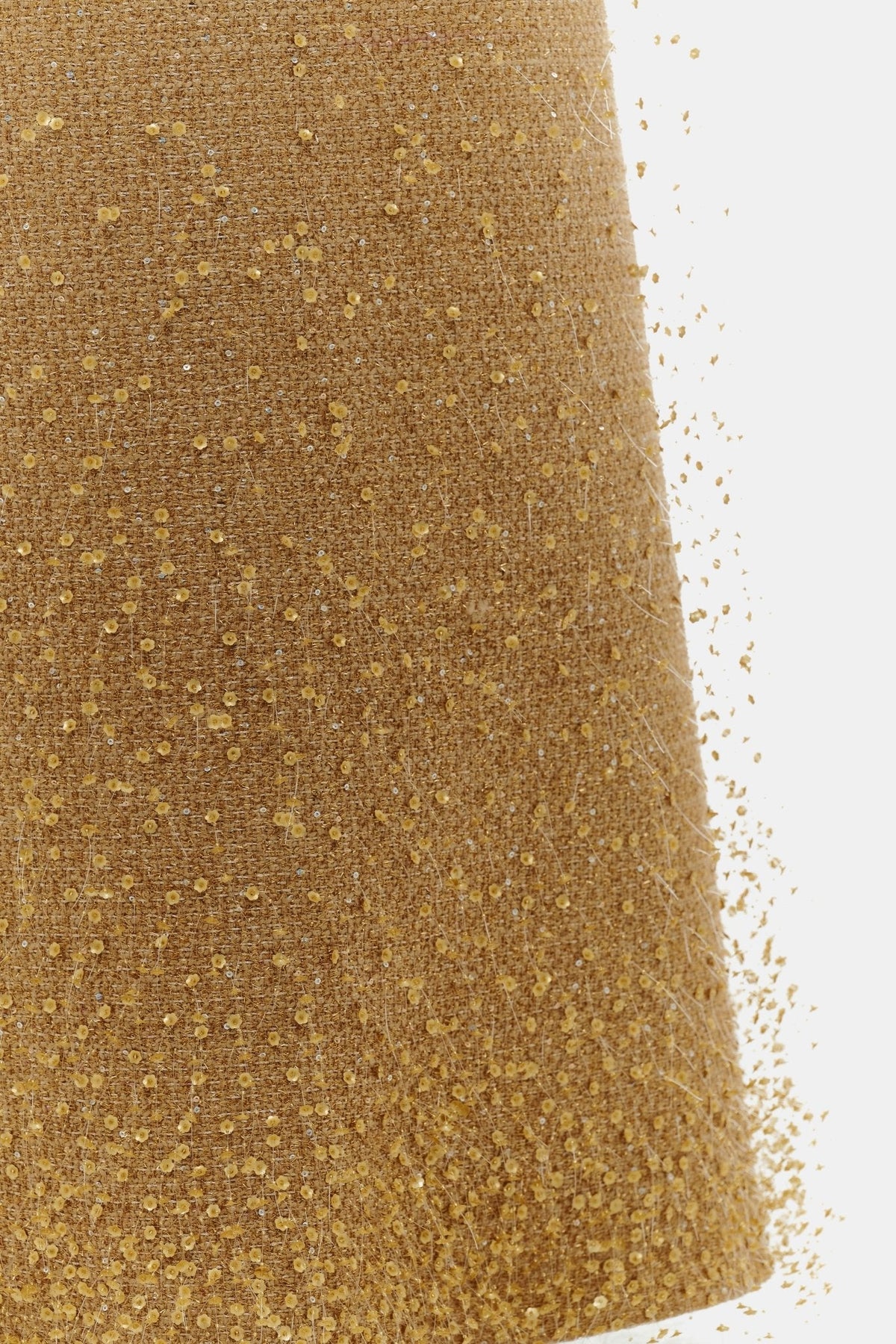 Camel Crystal Beaded Tweed Dress by Montsand