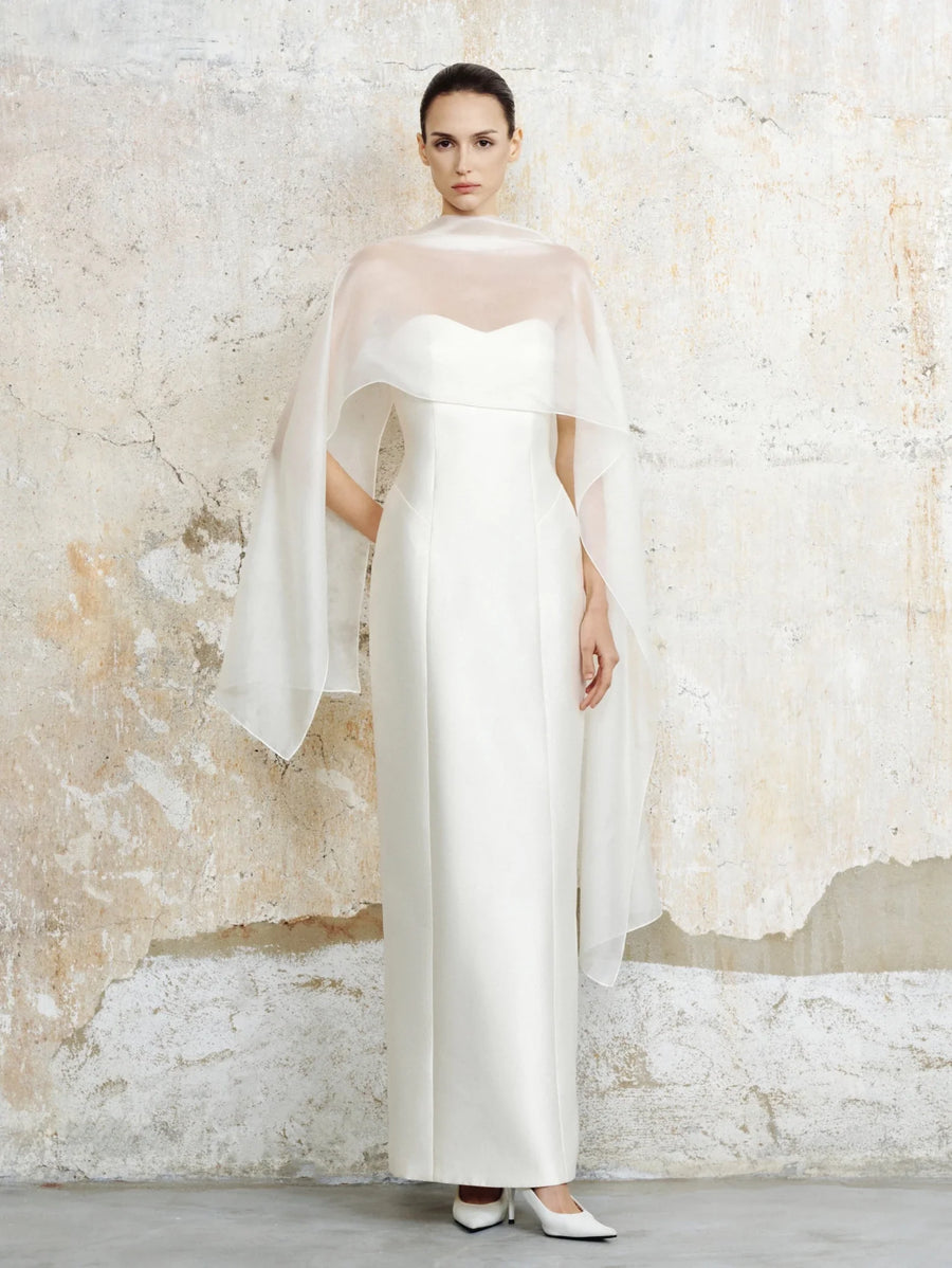Camille Strapless Taffeta Maxi