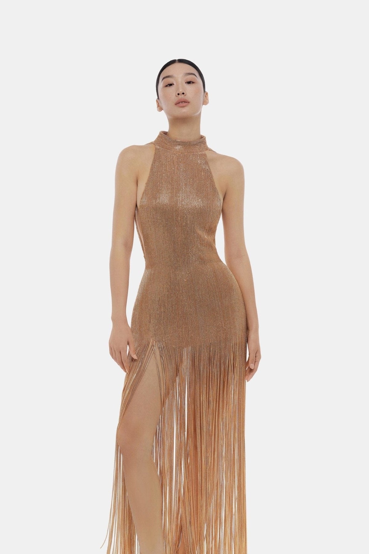 Champagne Crystalized Dress by Montsand