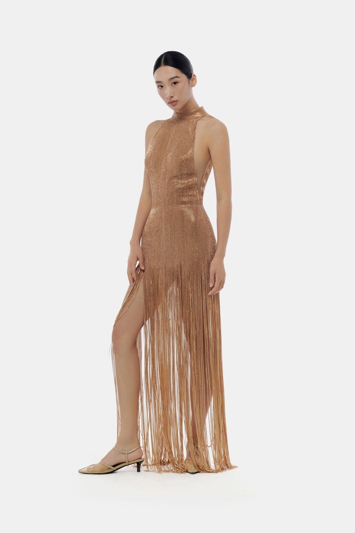 Champagne Crystalized Dress by Montsand