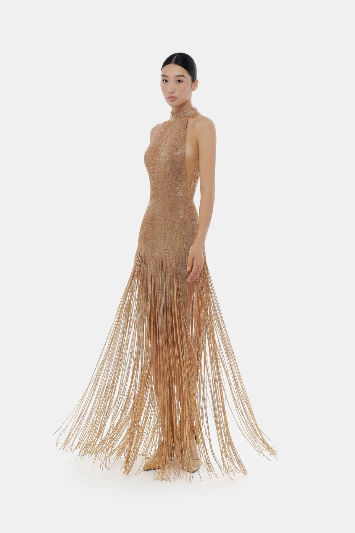 Champagne Crystalized Dress by Montsand