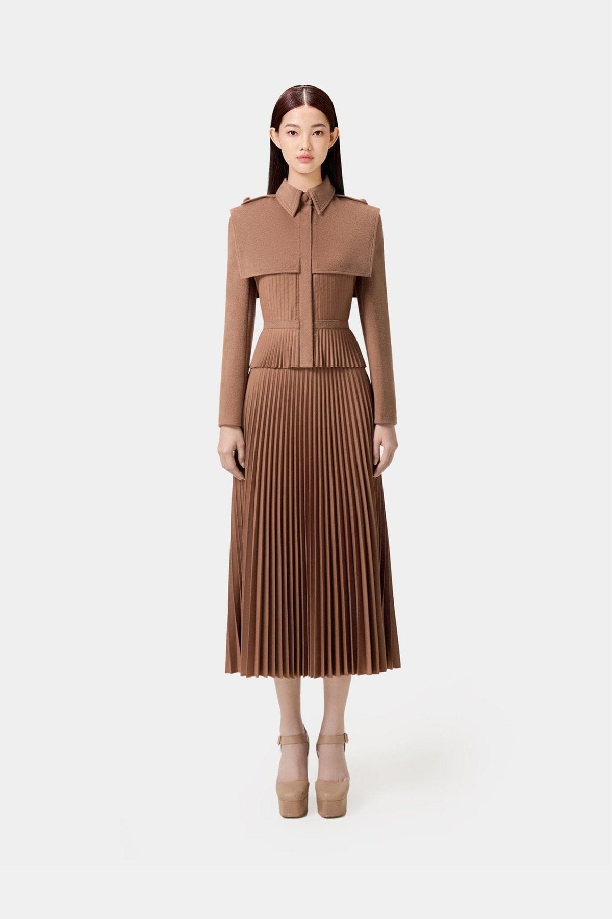 Chocolate Pleat Skirt by Montsand