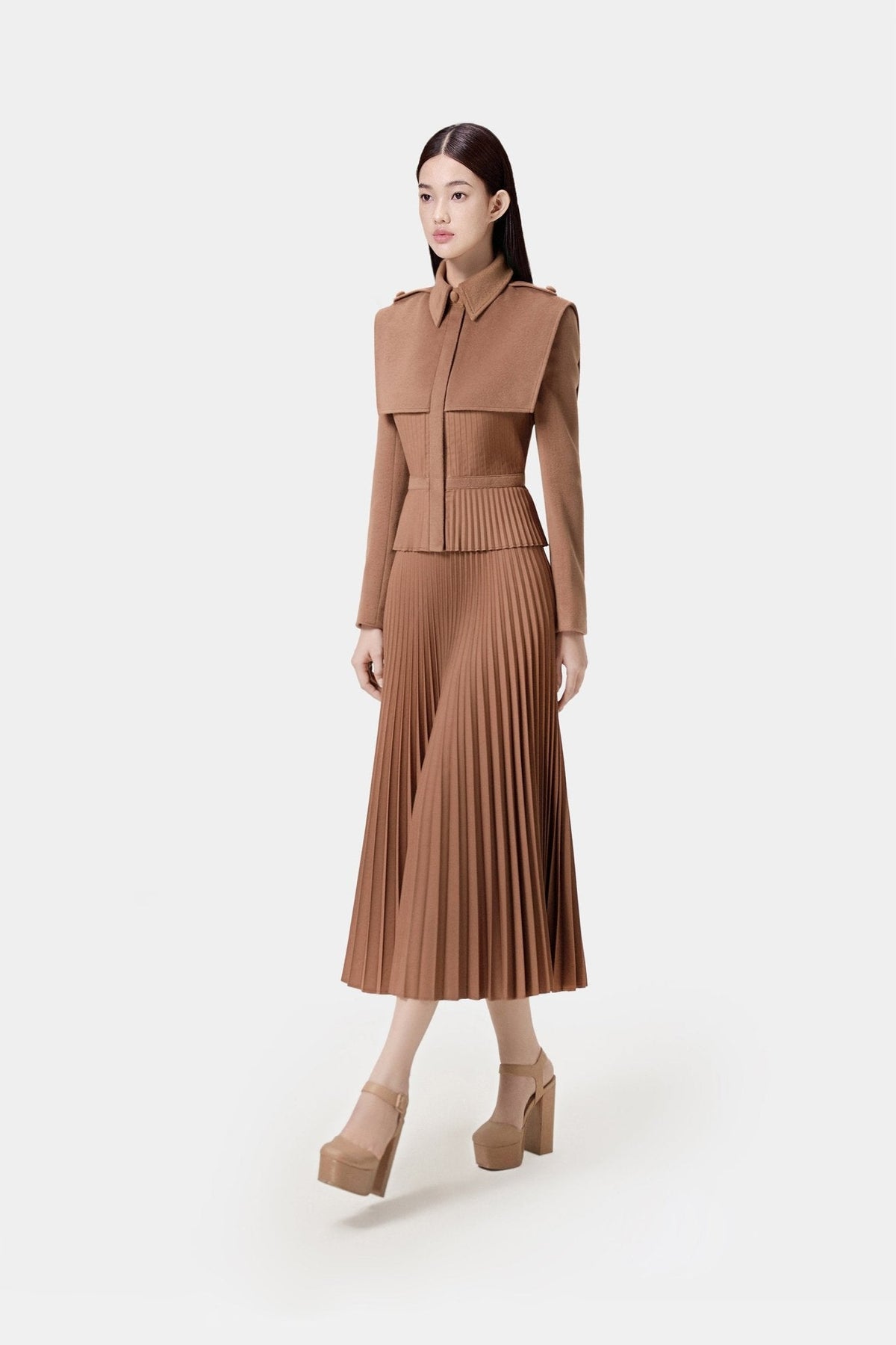 Chocolate Pleat Skirt by Montsand