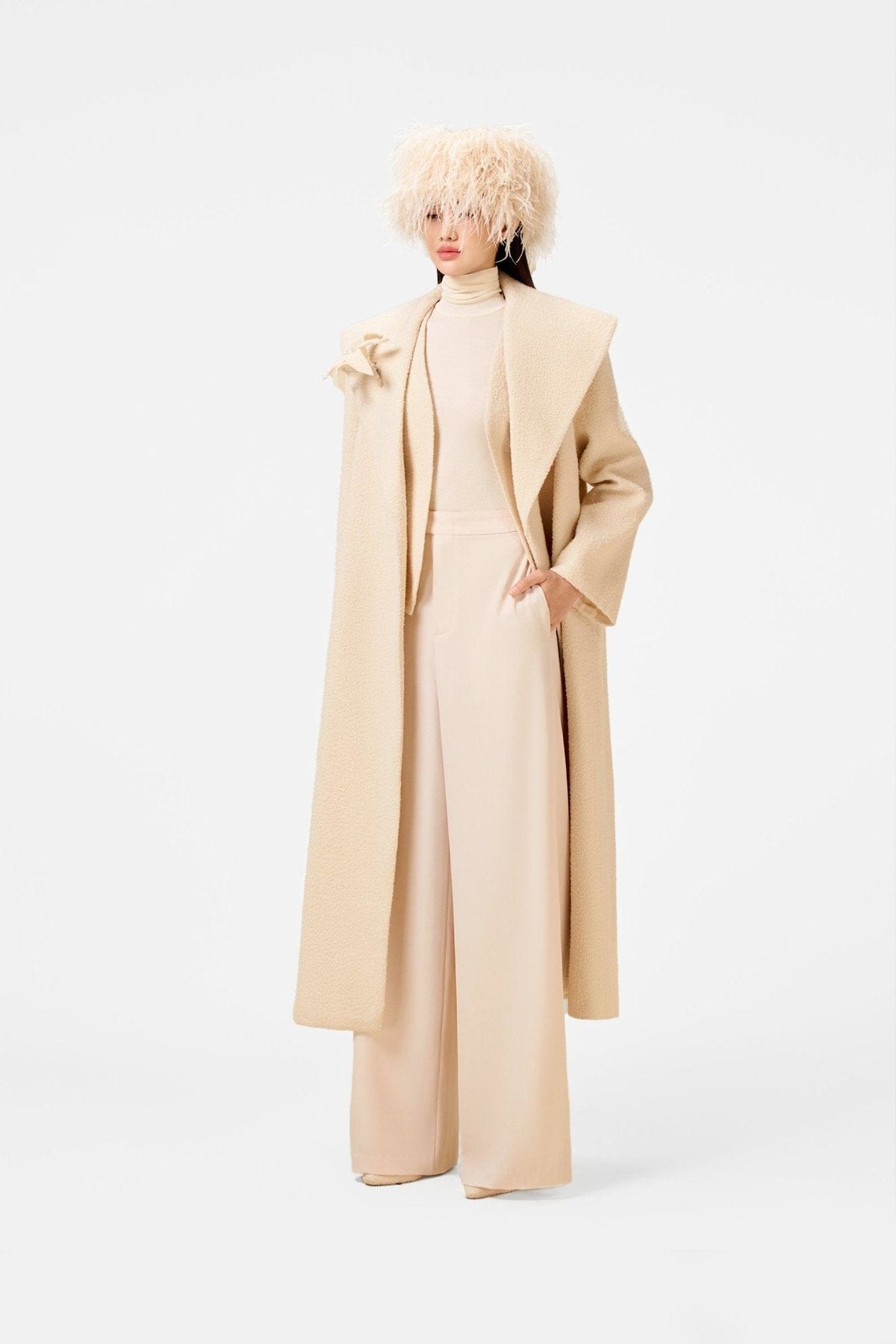 Cream Trench Coat by Montsand