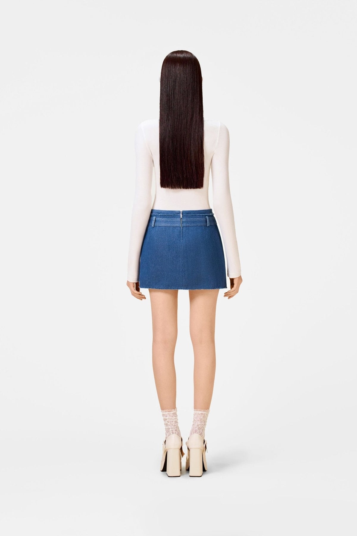 Denim Tweed Mini Skirt by Montsand
