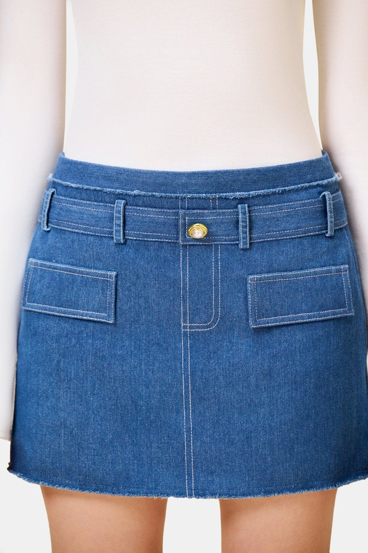 Denim Tweed Mini Skirt by Montsand