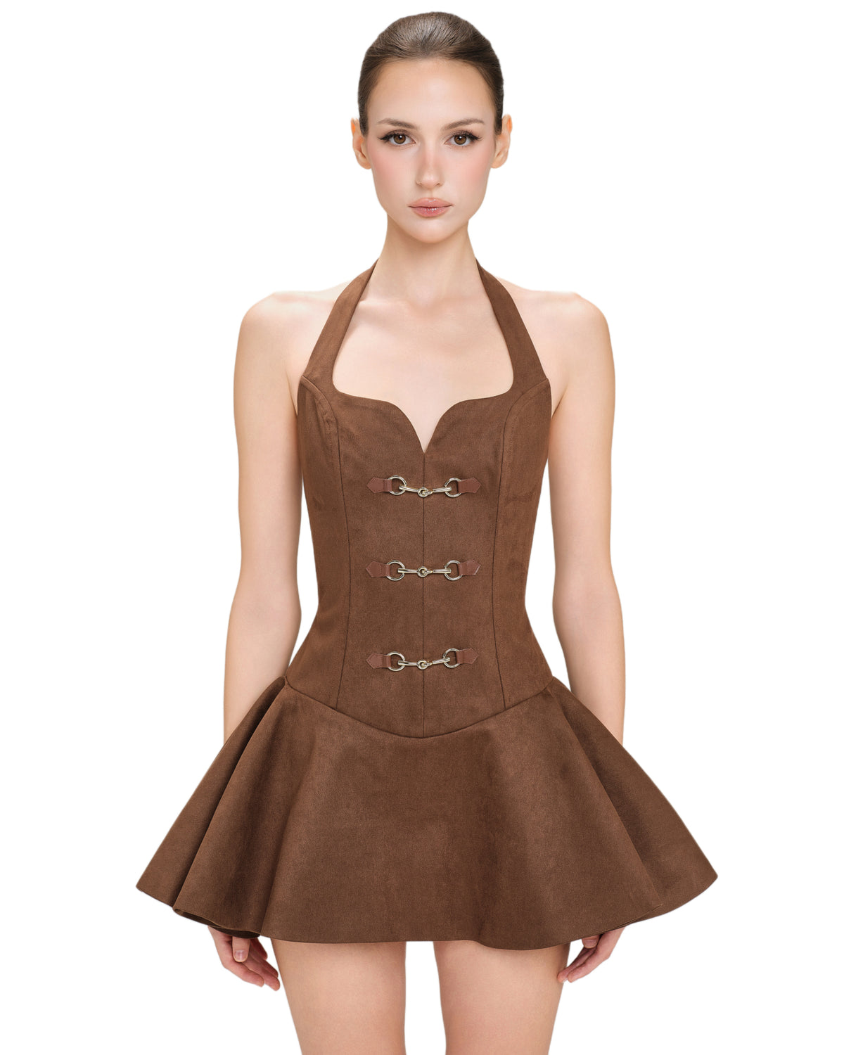 Donna Dress (Brown) by LSOUL