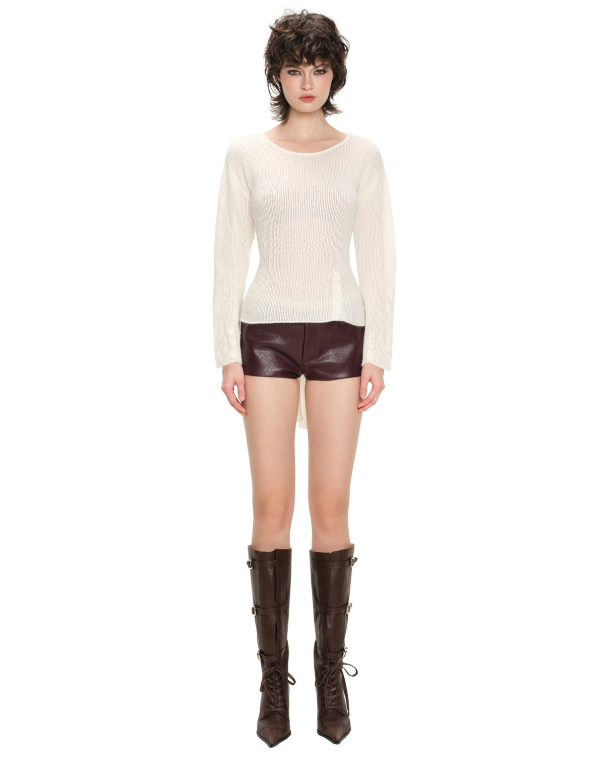 Sie Shorts (Wine) by LSOUL