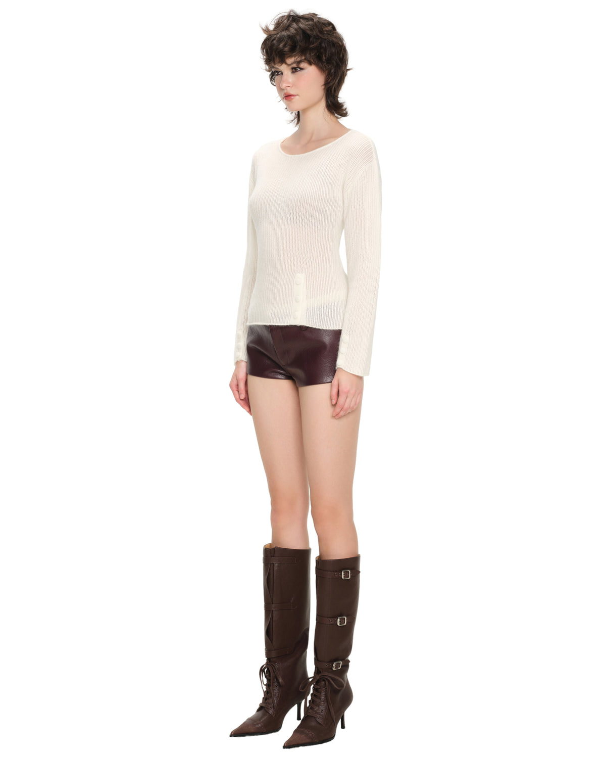 Sie Shorts (Wine) by LSOUL