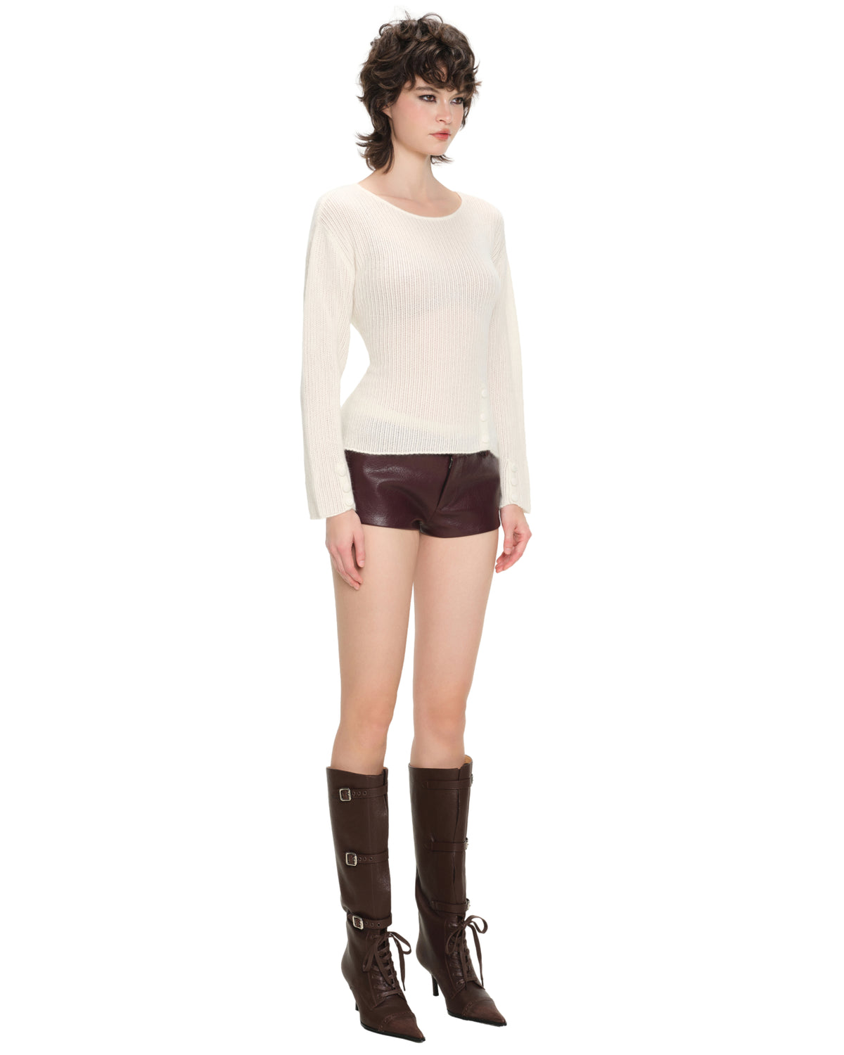 Sie Shorts (Wine) by LSOUL