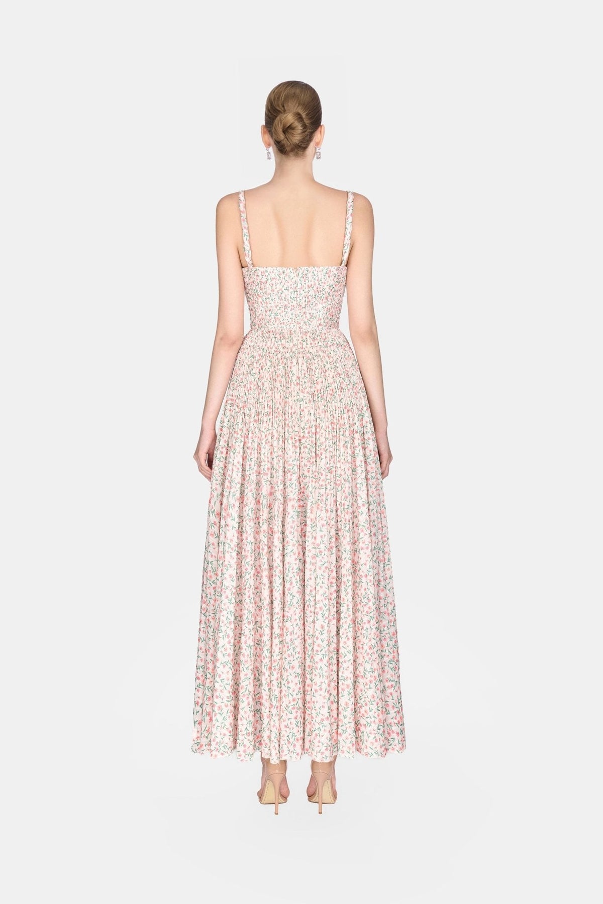 Floral Pleated Midi Dress by Montsand