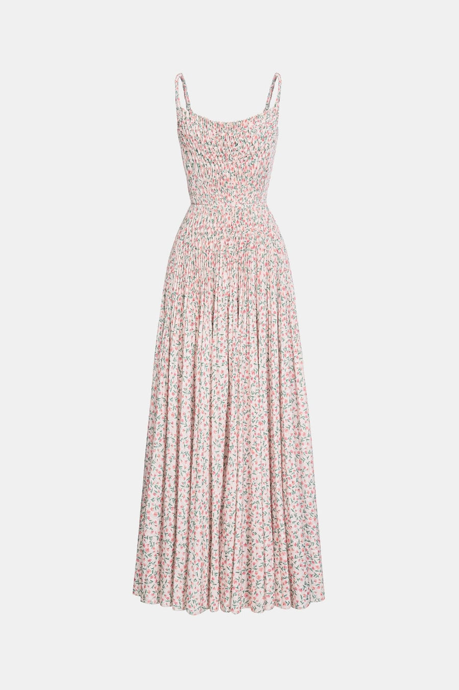 Floral Pleated Midi Dress