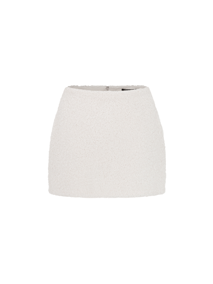 Fuzzy Texture Mini Skirt