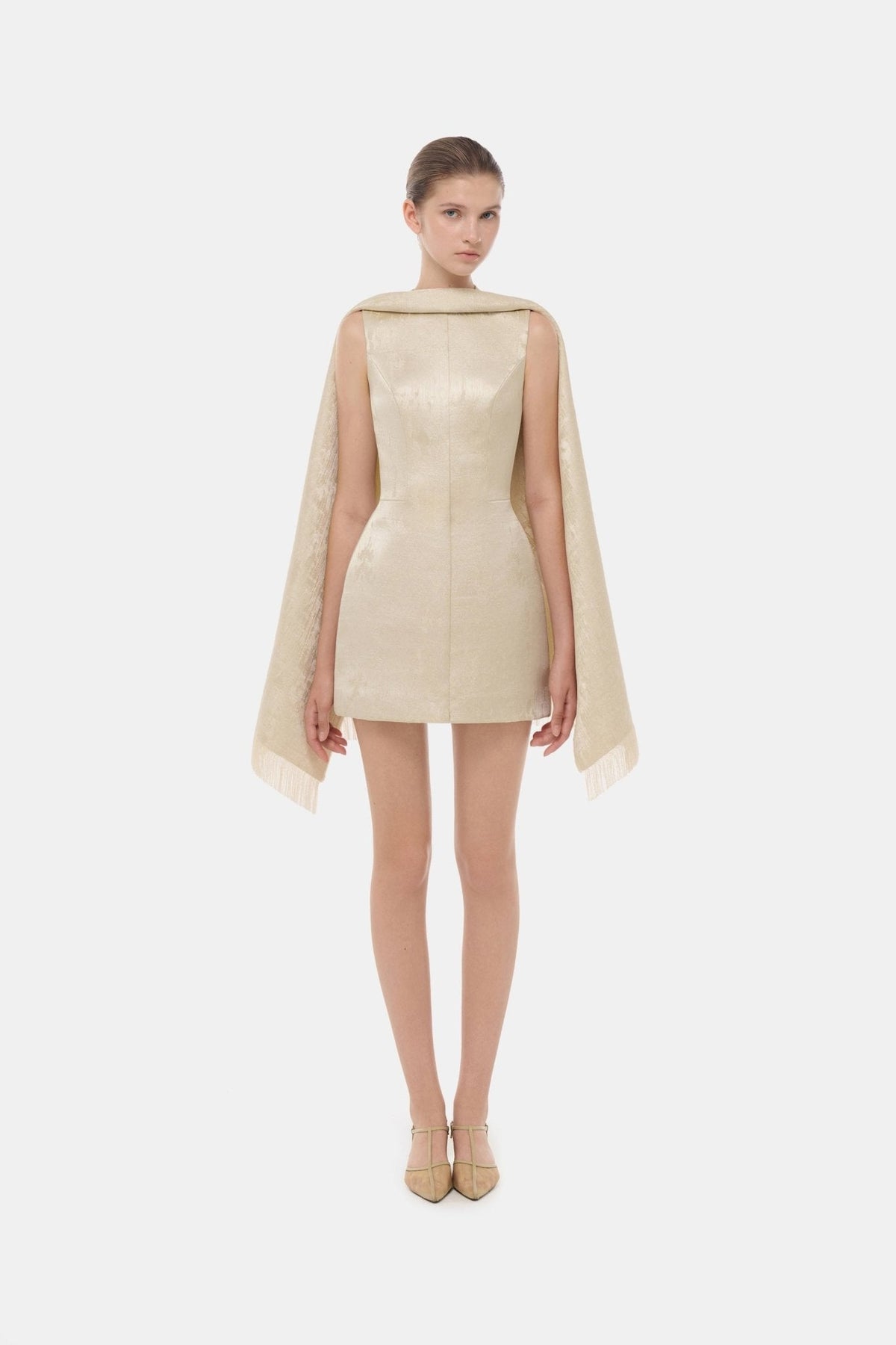 Gold Tailored Scarf Mini Dress by Montsand