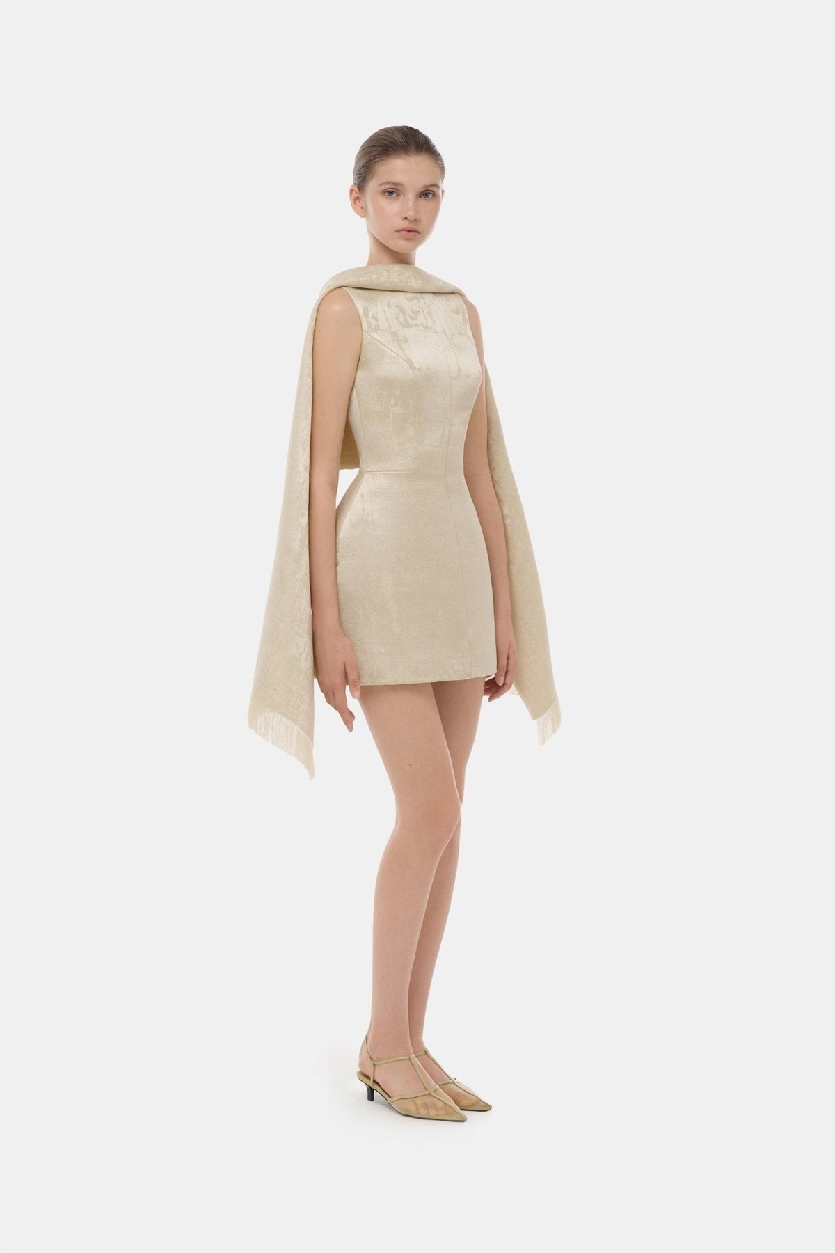 Gold Tailored Scarf Mini Dress by Montsand