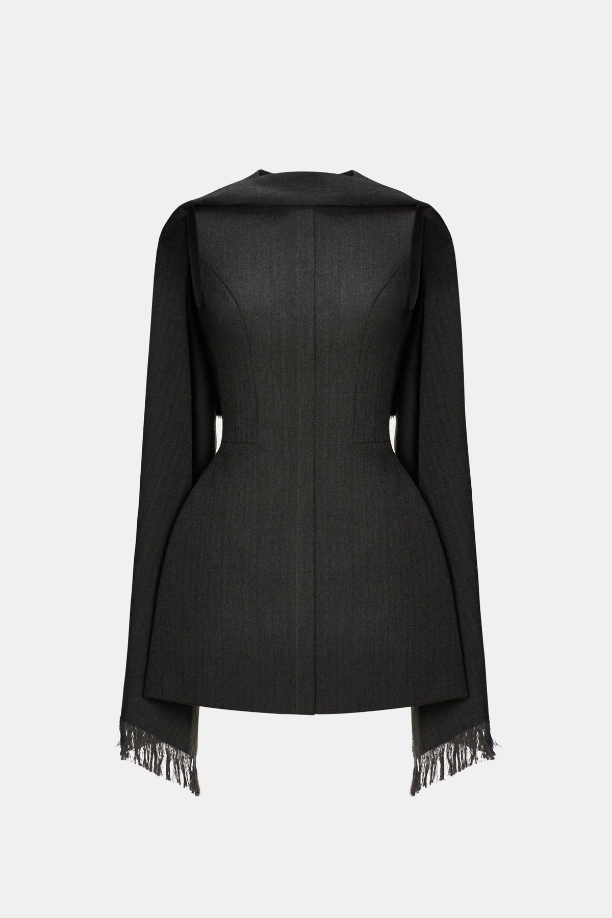 Grey Tailored Scarf Mini Dress by Montsand