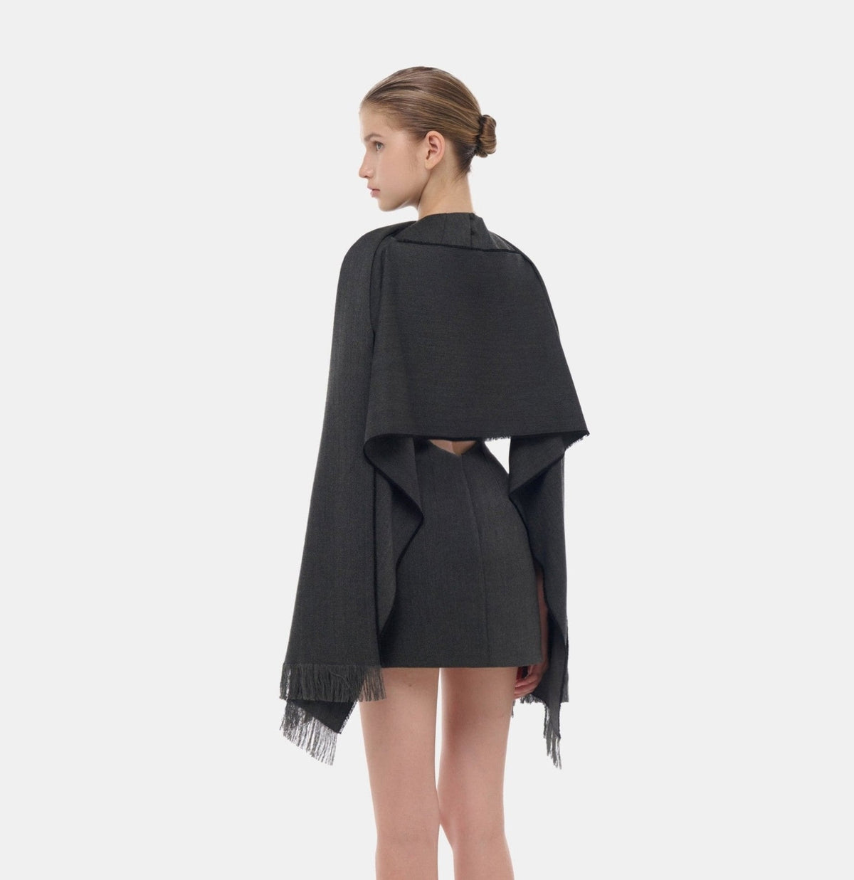 Grey Tailored Scarf Mini Dress by Montsand