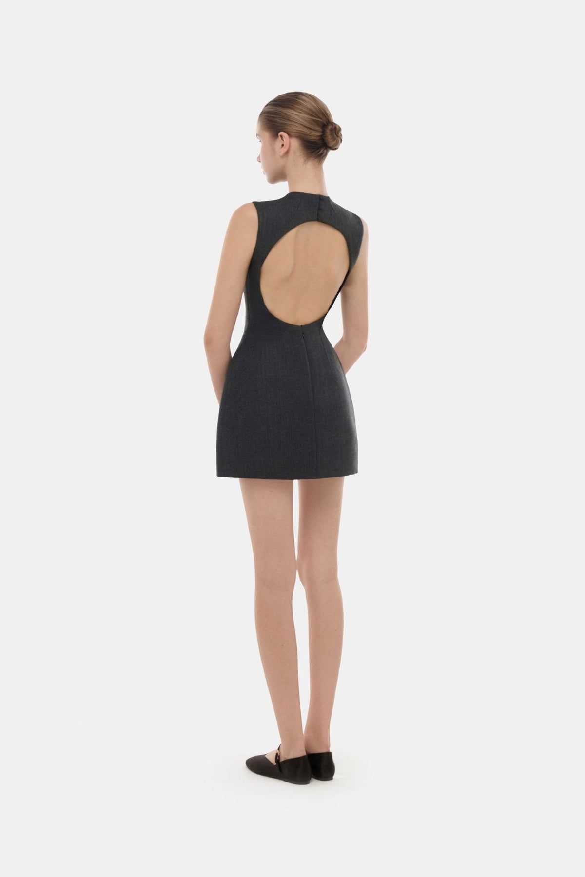 Grey Tailored Scarf Mini Dress by Montsand