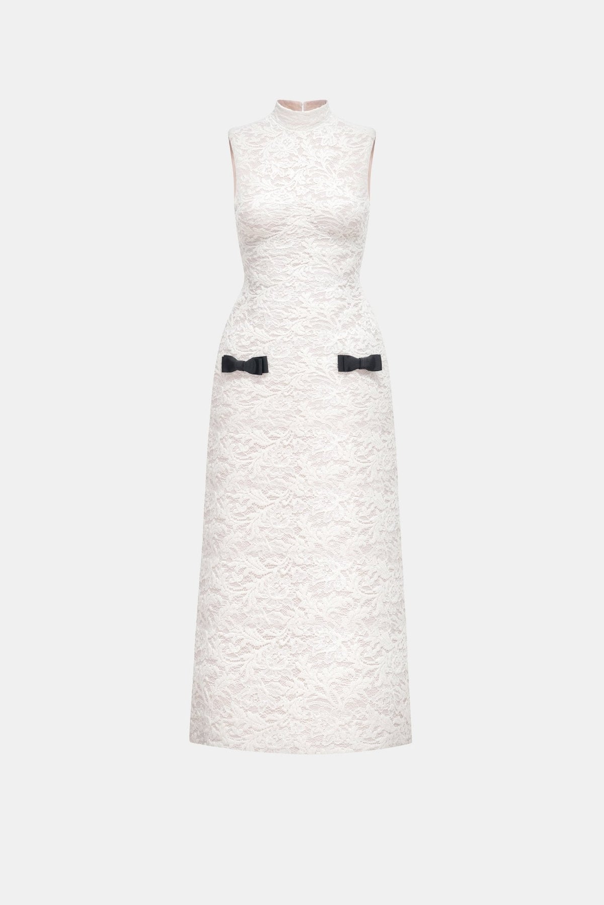 Grey Tulle Off-shoulder Midi Dress by Montsand