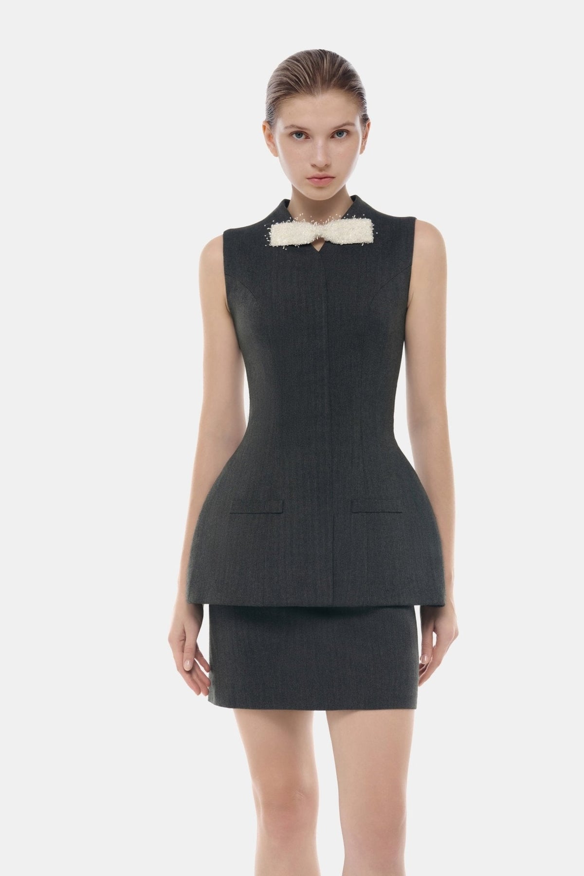 Grey Tweed Skirt by Montsand