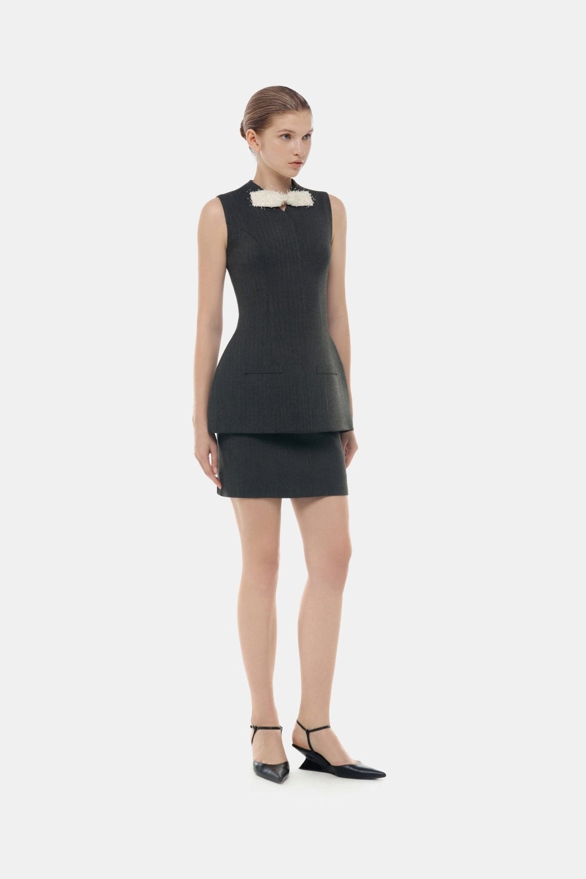 Grey Tweed Skirt by Montsand