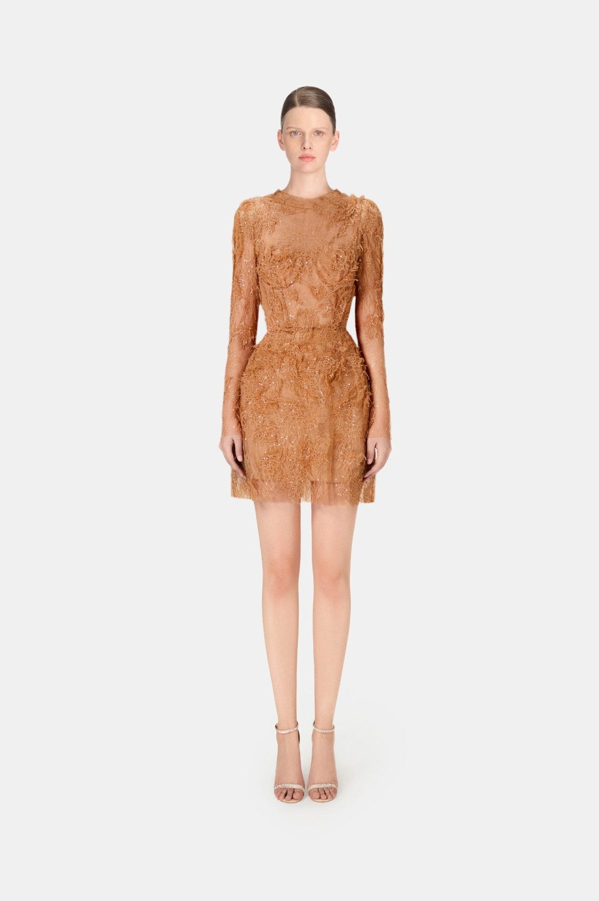 Honey Beaded Lace Mini Dress by Montsand