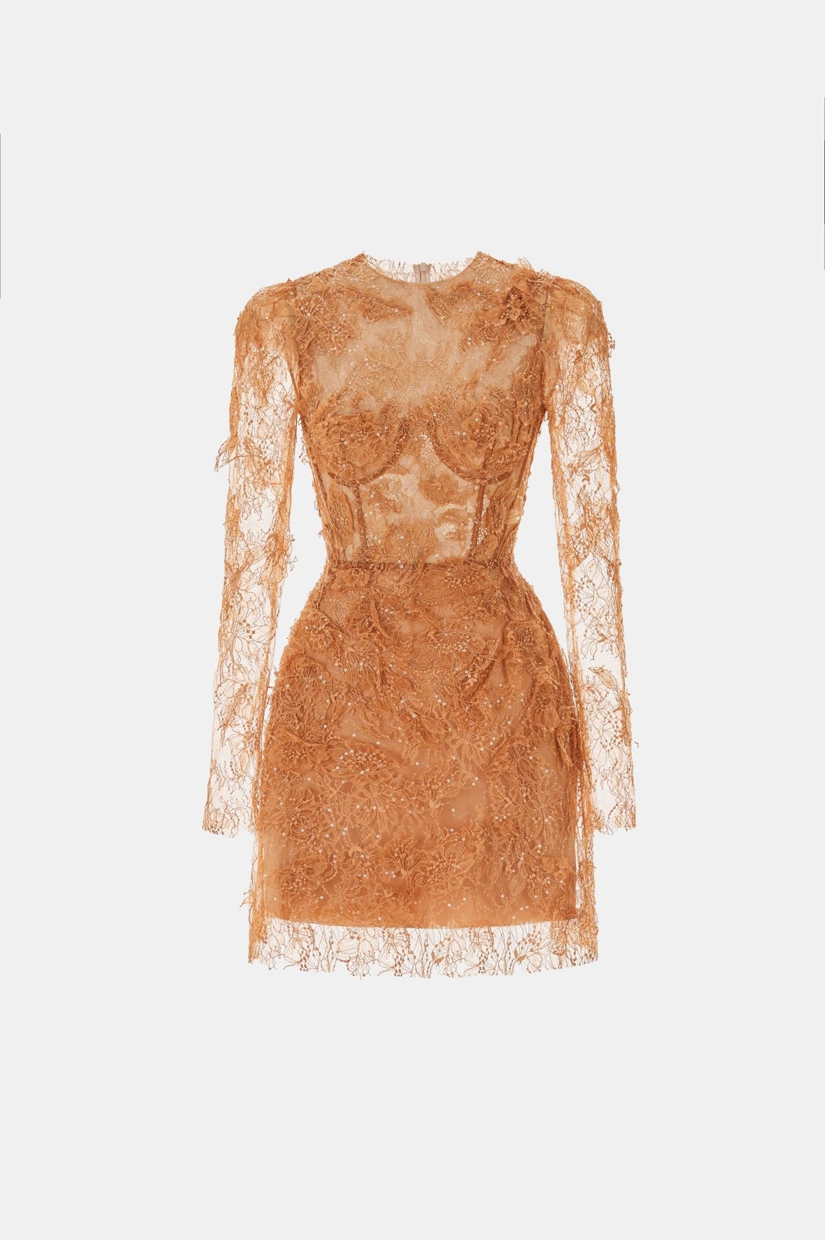 Honey Beaded Lace Mini Dress by Montsand