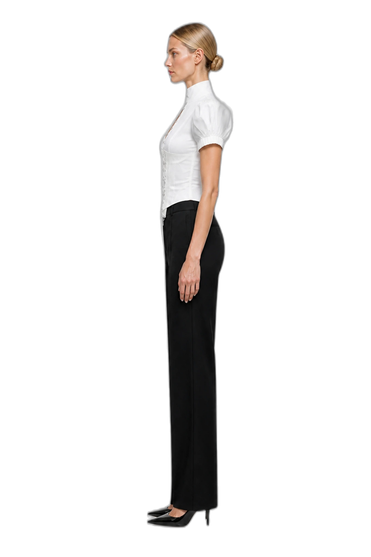 ANNA SHIRT (WHITE), profile view