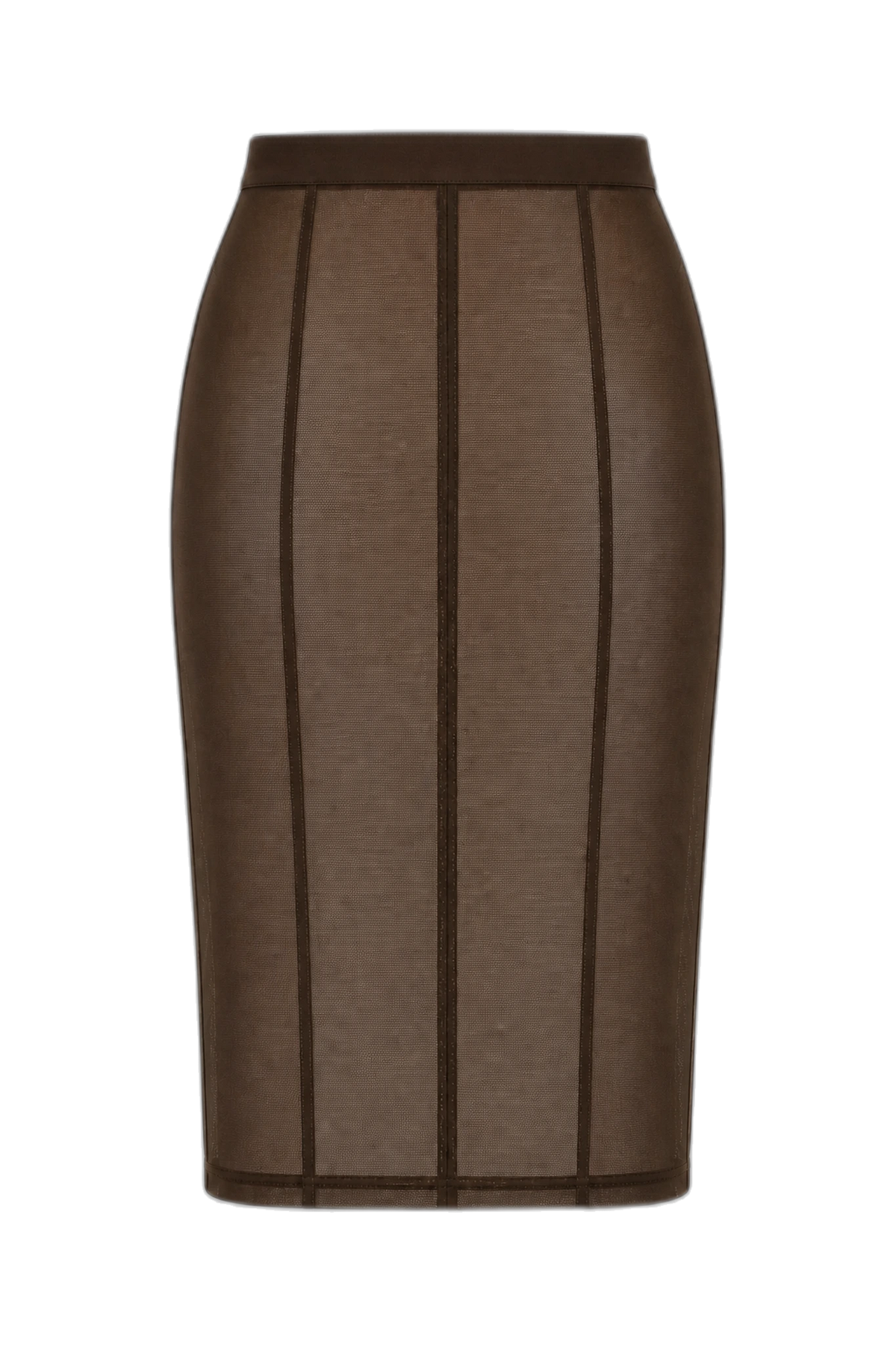 AUBREY MIDI SKIRT (BROWN), back view