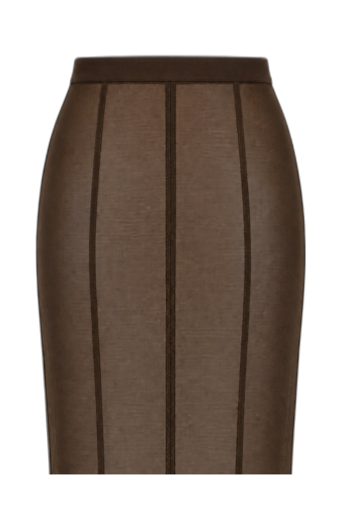 AUBREY MIDI SKIRT (BROWN), detail view