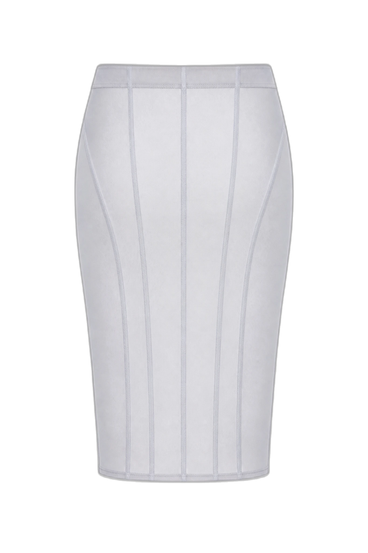 AUBREY MIDI SKIRT (GREY), back view