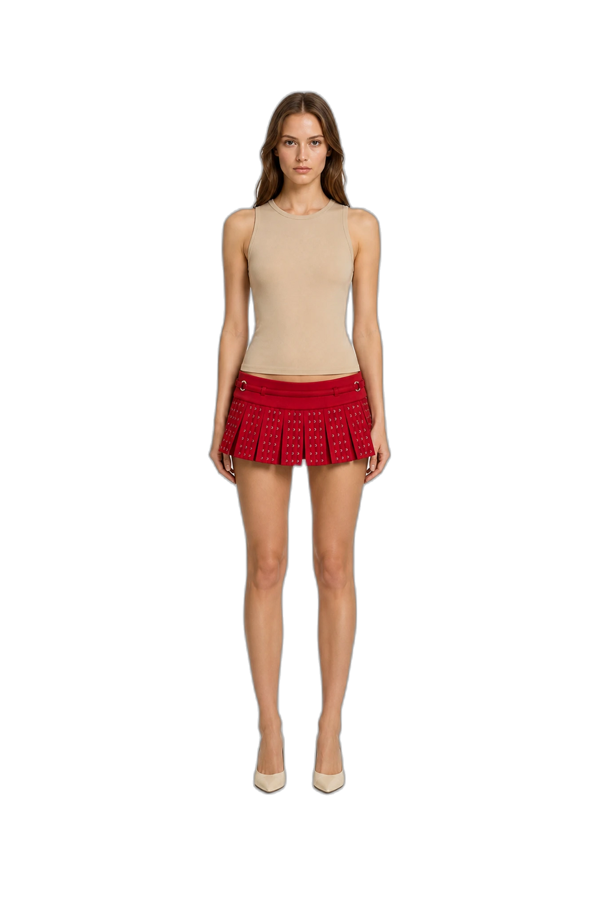 CASSIDY MINI SKORT (RED) by BUPBES