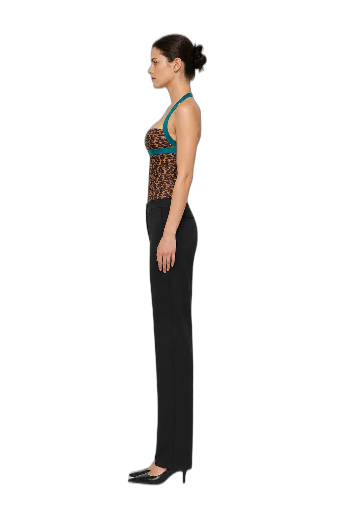 CHANTEL CORSET TOP (LEOPARD PRINT), profile view