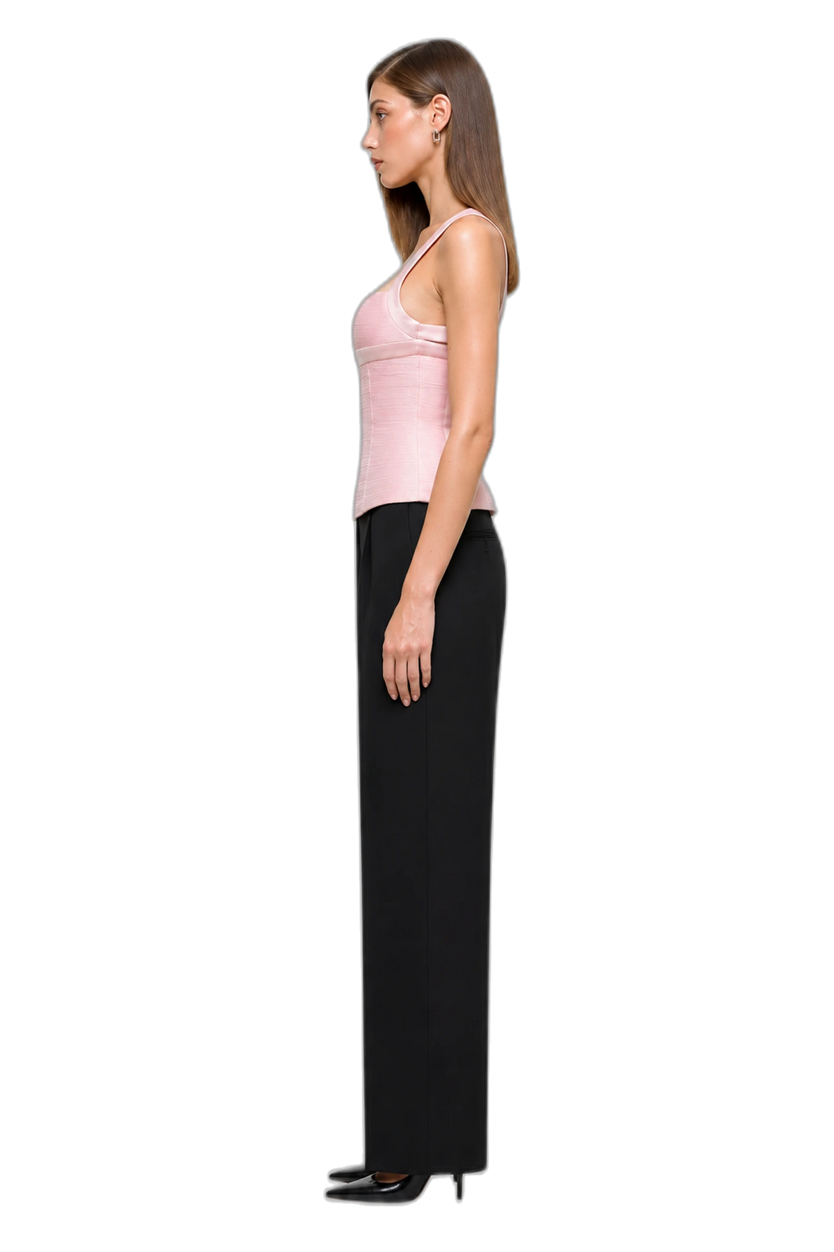 CHANTEL CORSET TOP (PINK), profile view