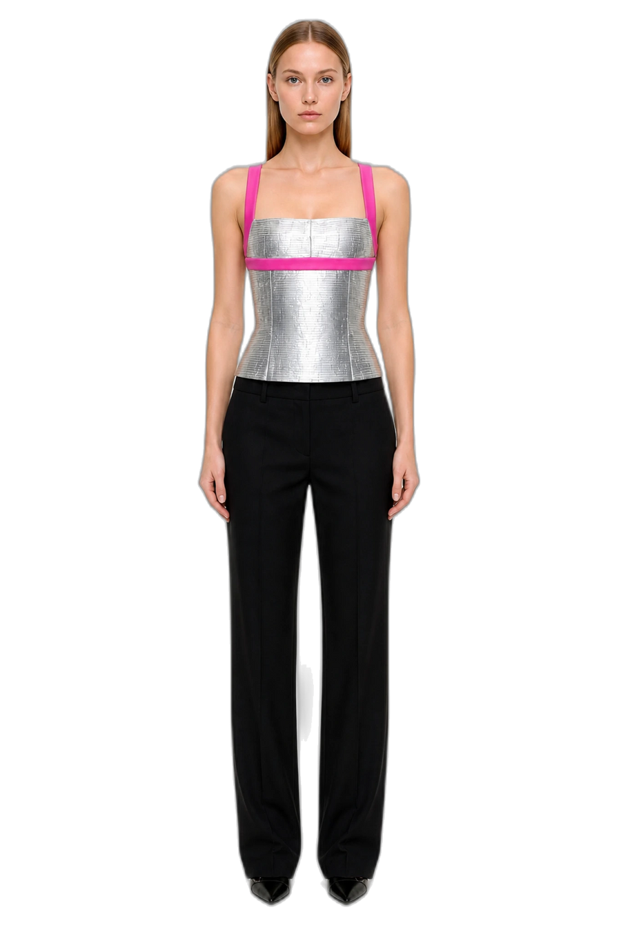 CHANTEL CORSET TOP (SILVER)