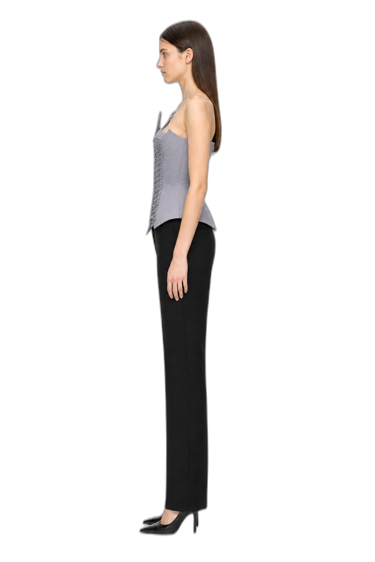 DYLAN CORSET (GREY), profile view