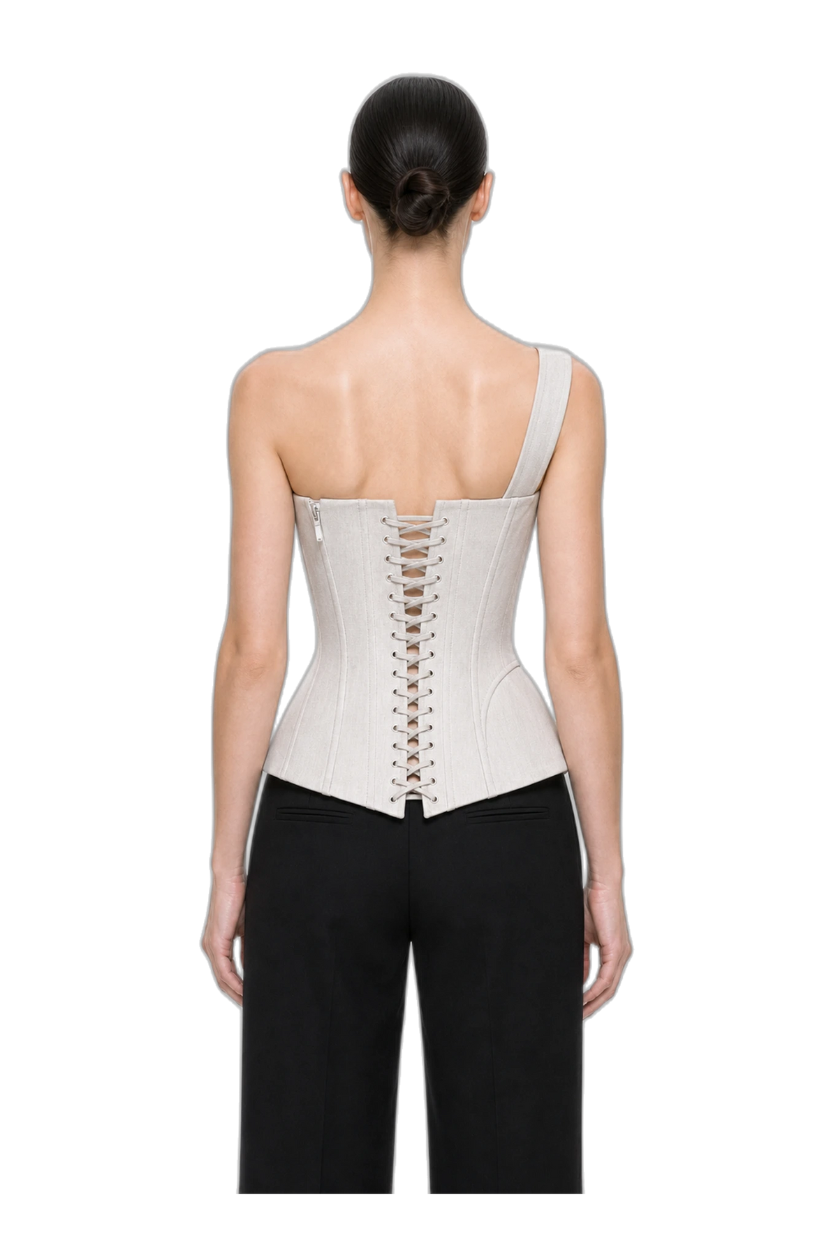 DYLAN CORSET (WHITE SMOKE), back view