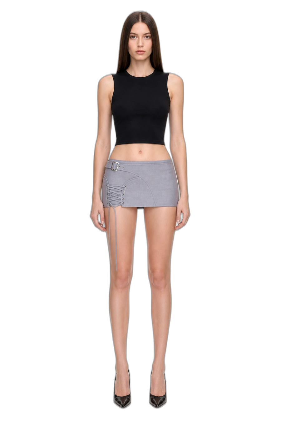 DYLAN MINI SKIRT (GRAY)