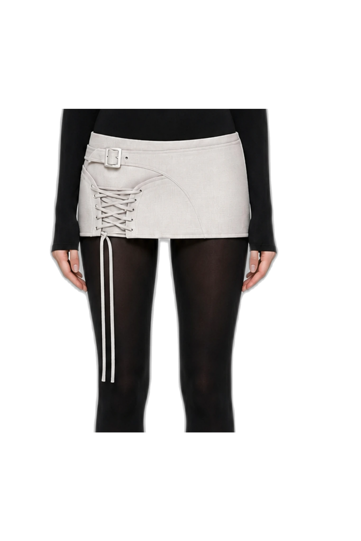 DYLAN MINI SKIRT (WHITE SMOKE), detail view