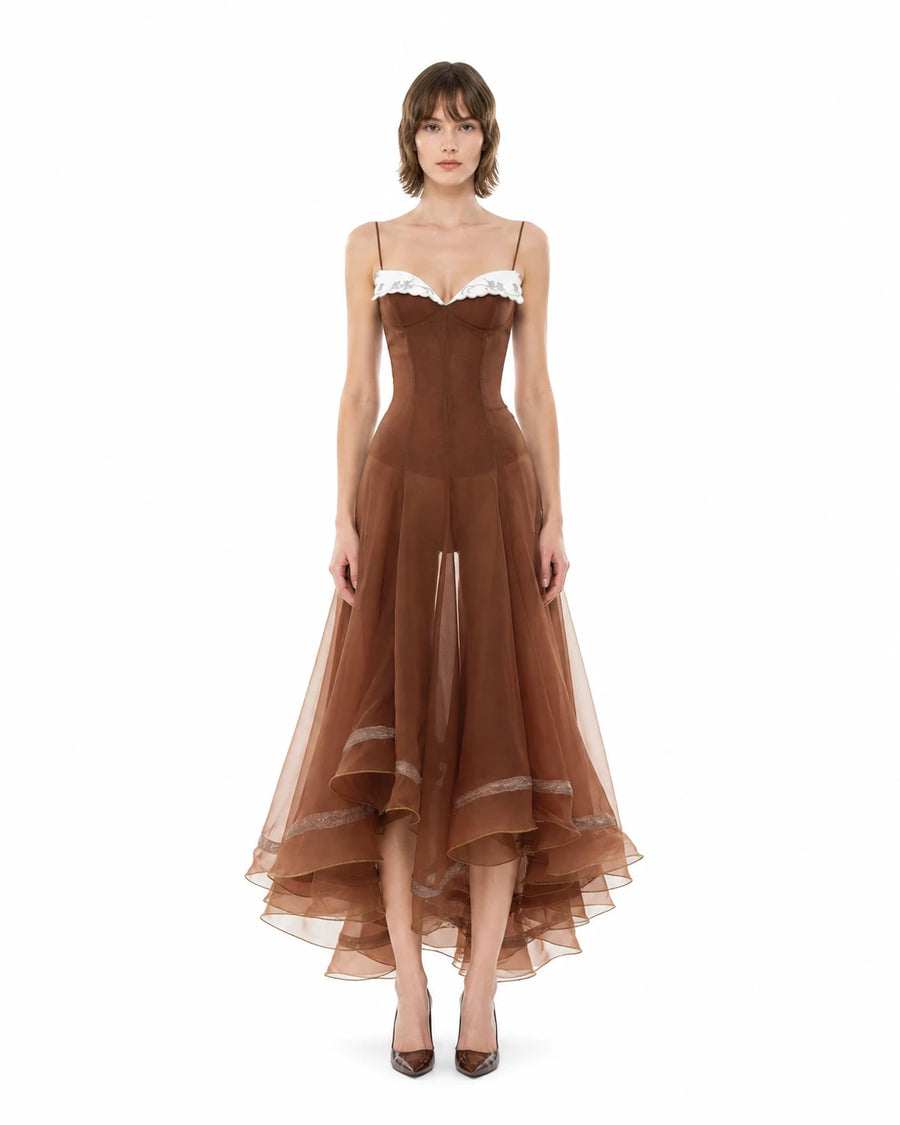 LIANE DRESS - BROWN