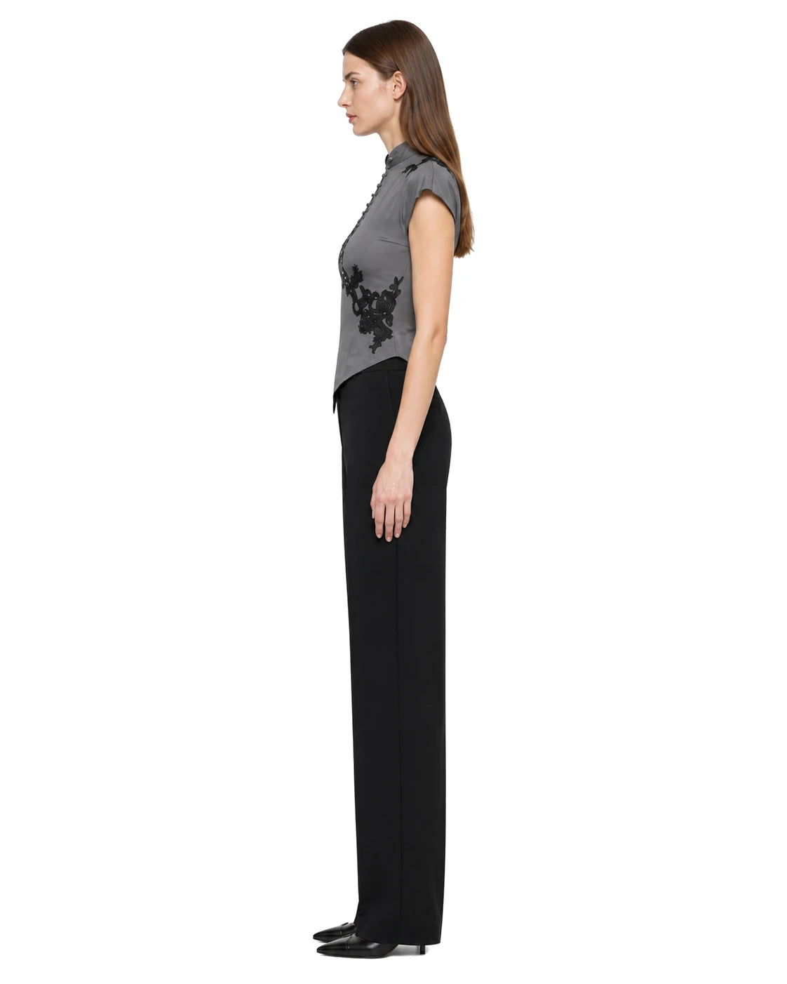 RELLA TOP - GRAY, profile view