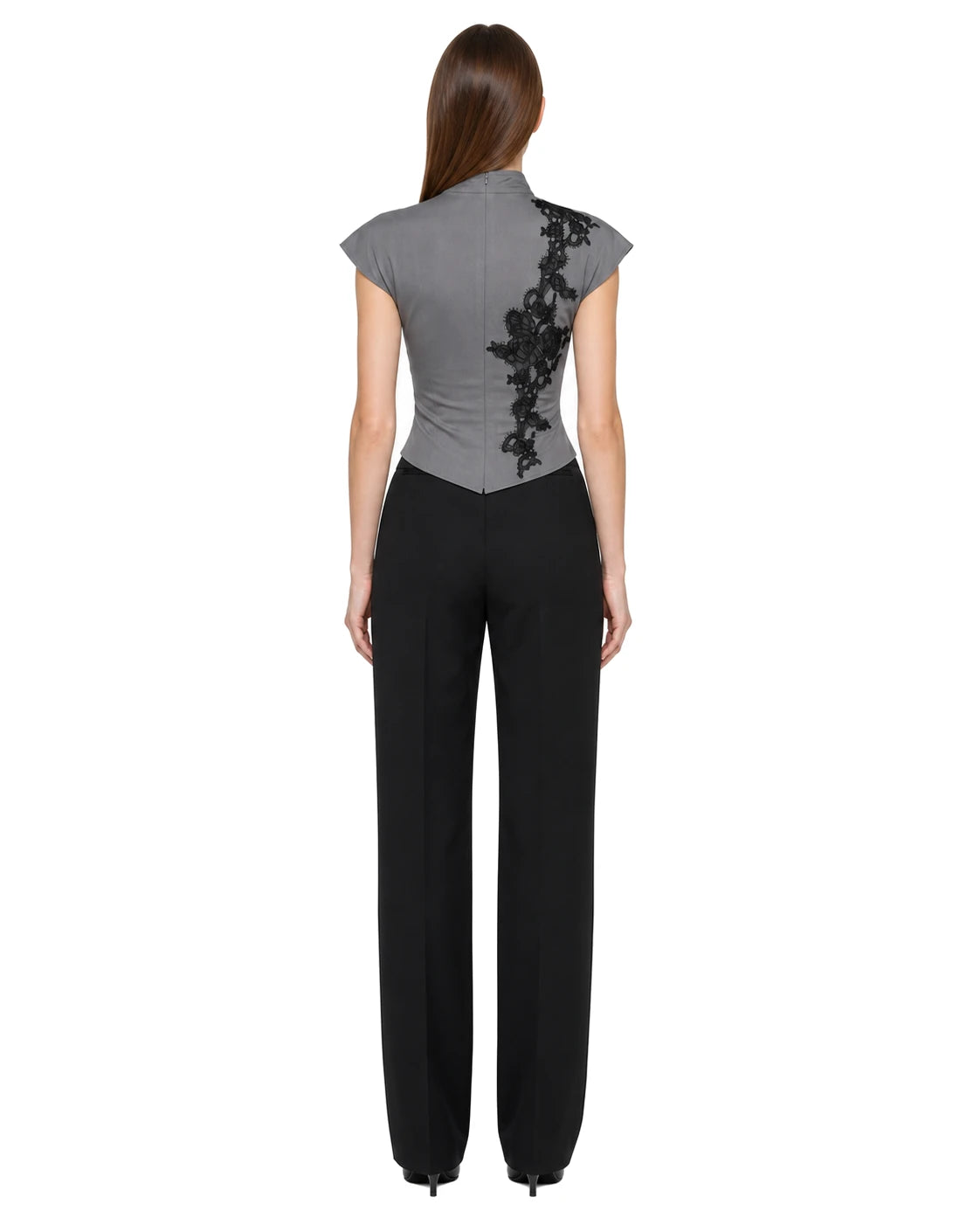 RELLA TOP - GRAY, back view
