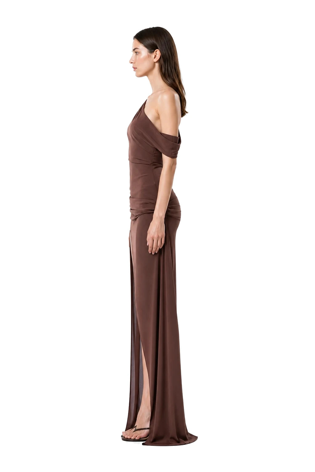 Natalie Dress - Brown, profile view