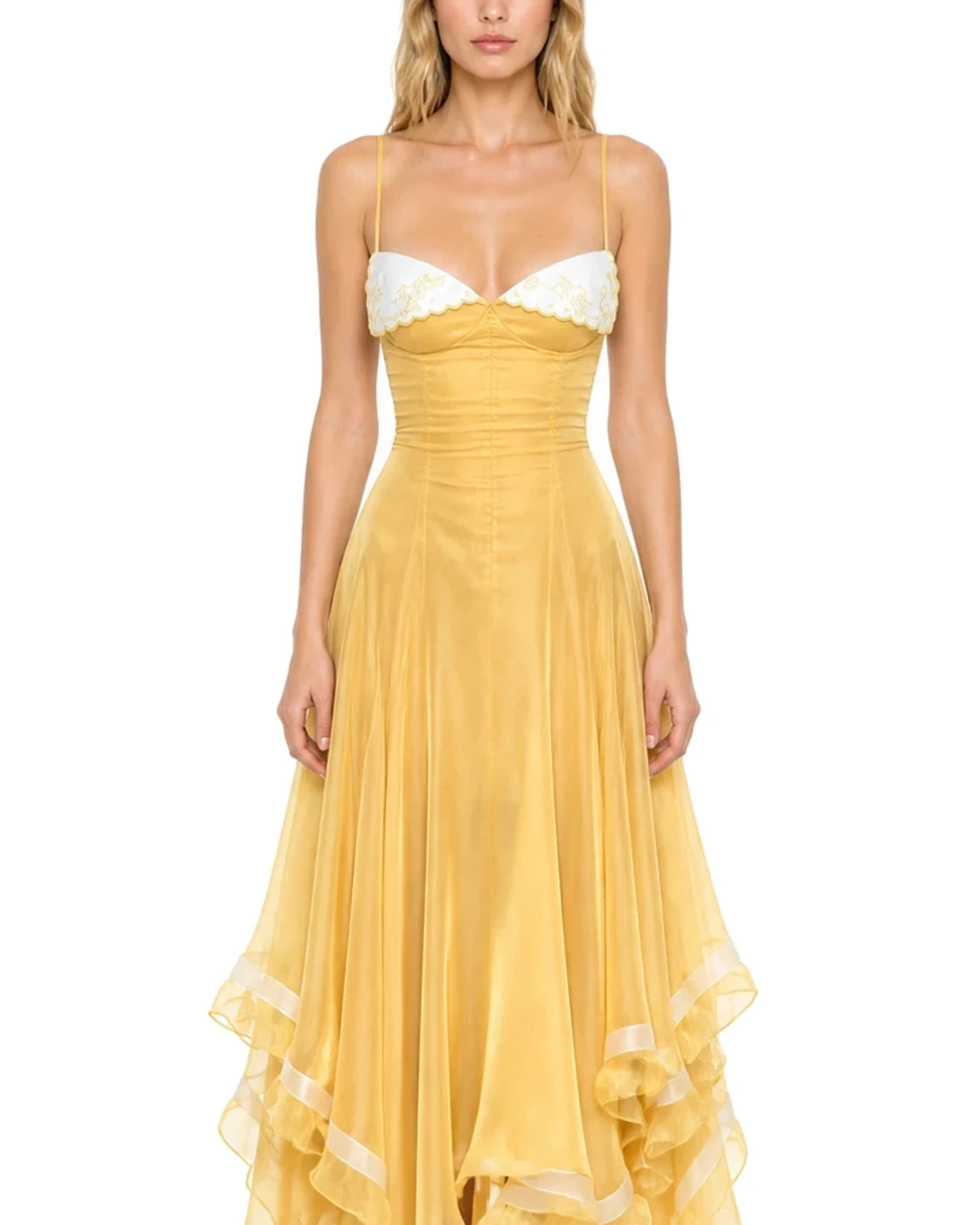 LIANE DRESS - YELLOW, detail view