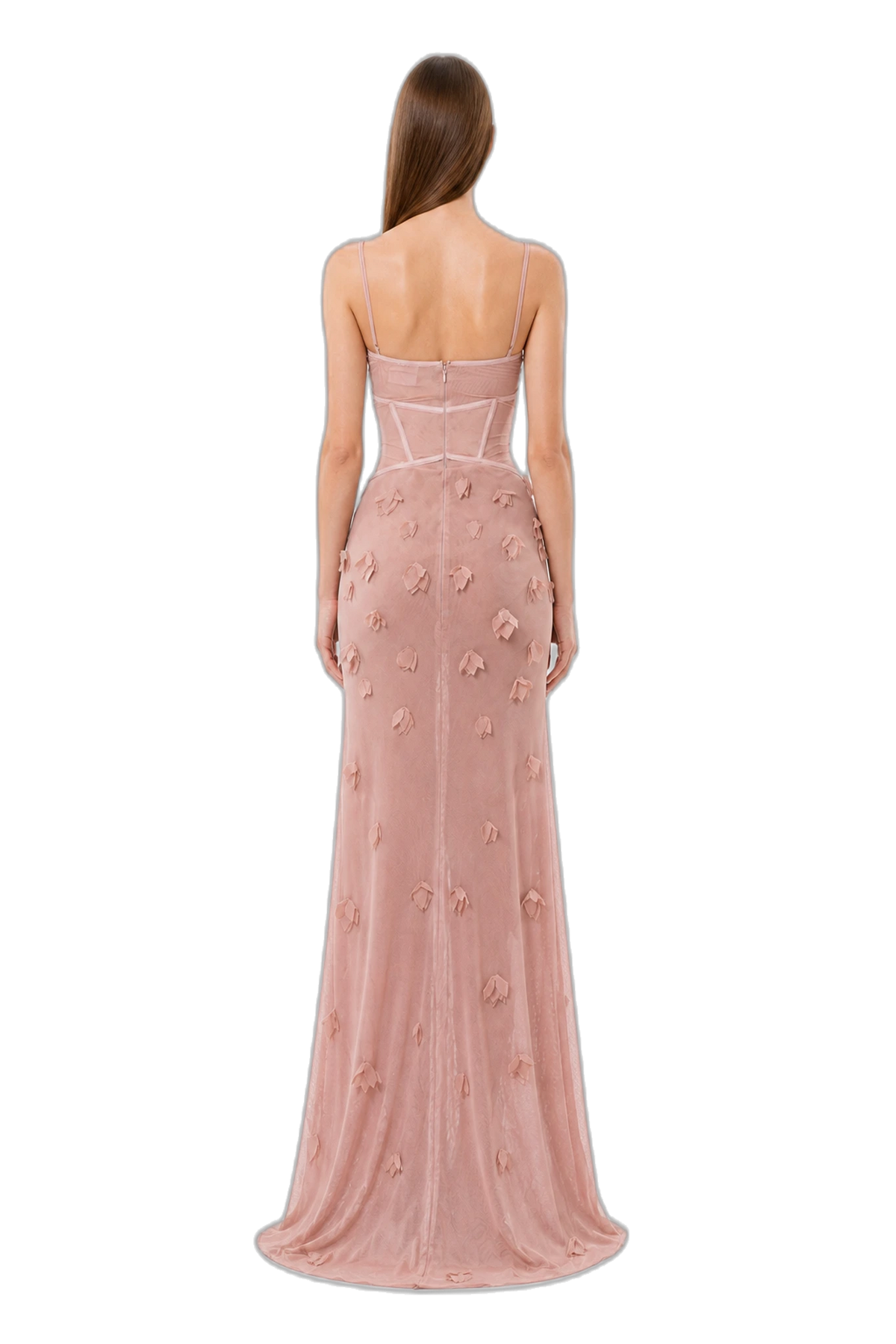 Isla Dress - Pink, back view