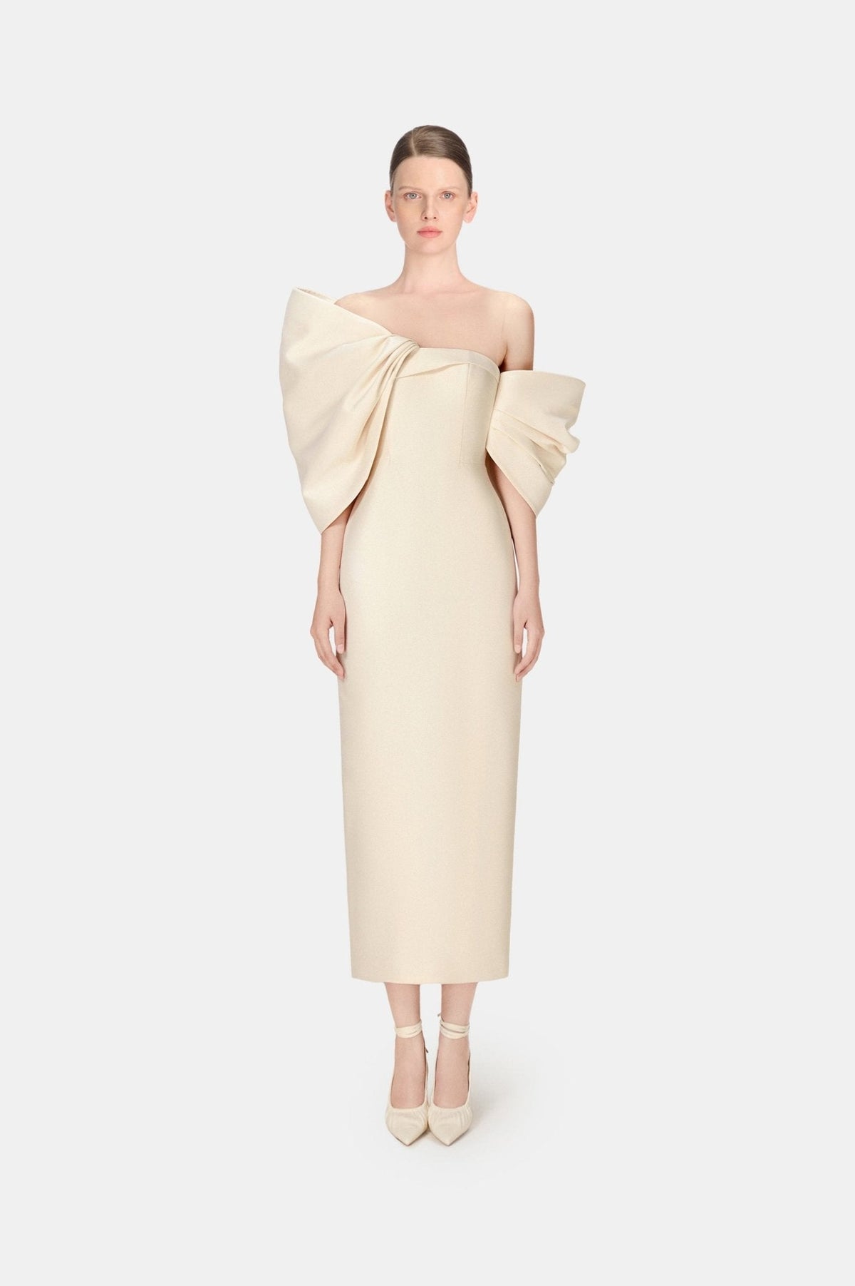 Ivory Big Bow Dress by Montsand