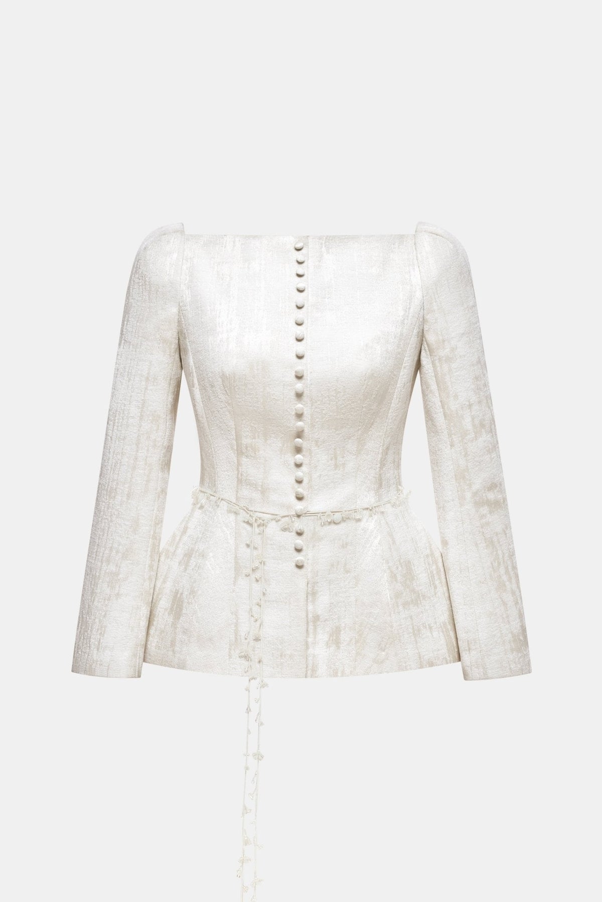 Ivory Brocade Blazer by Montsand