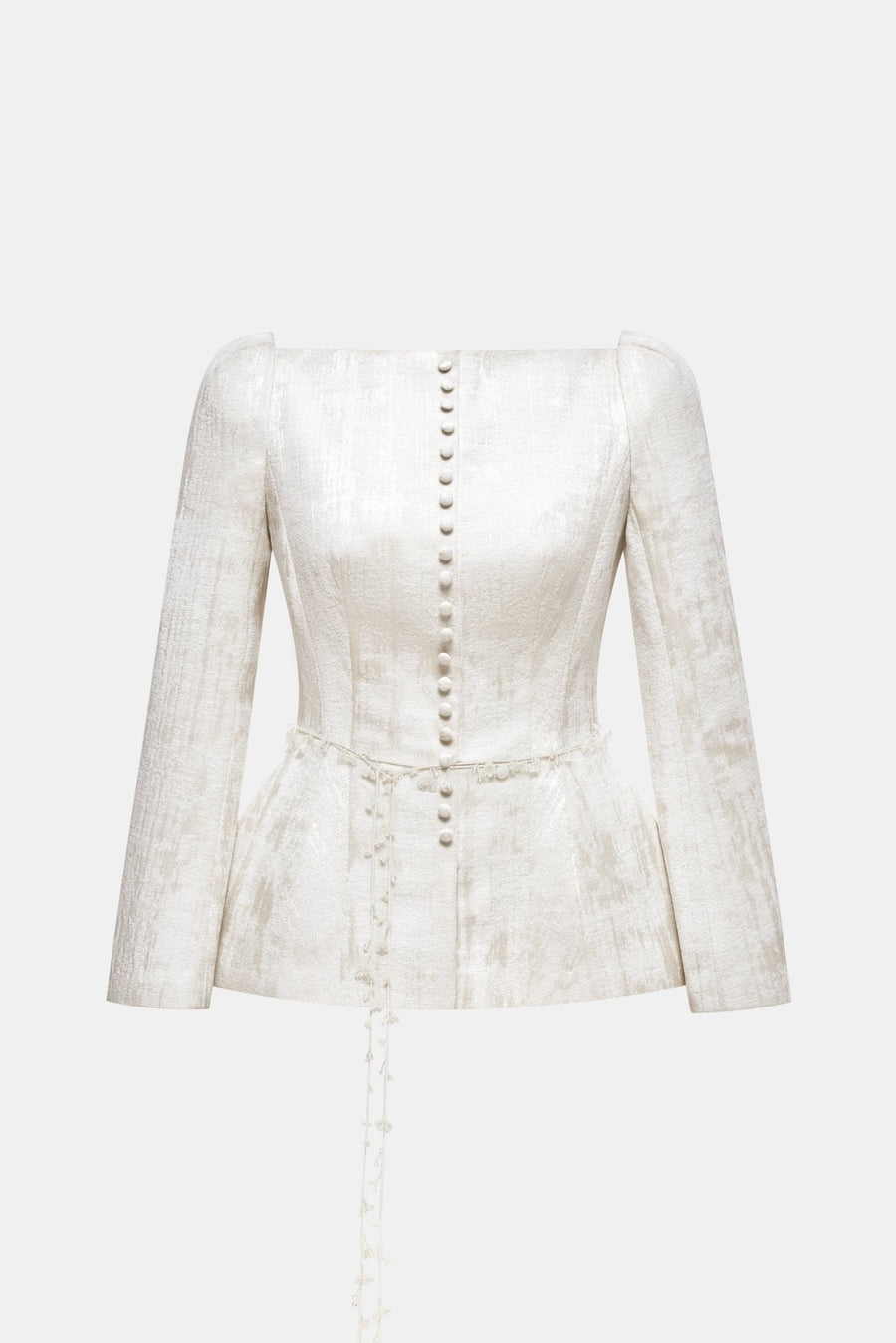 Ivory Brocade Blazer