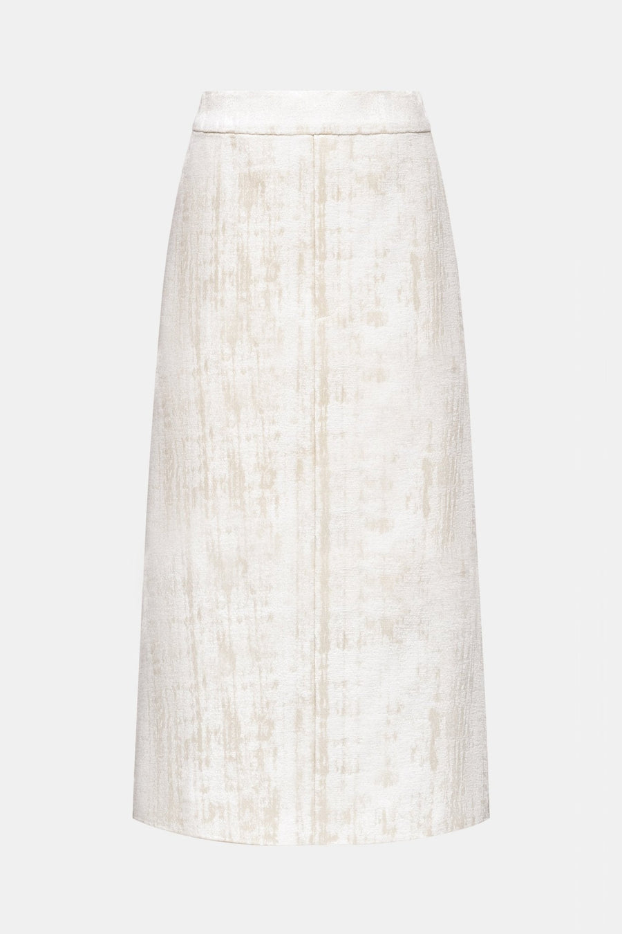 Ivory Brocade Midi Skirt